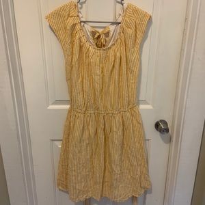Yellow & White Striped Dress